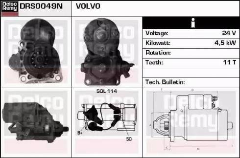 Remy DRS0049N - Starteris www.autospares.lv