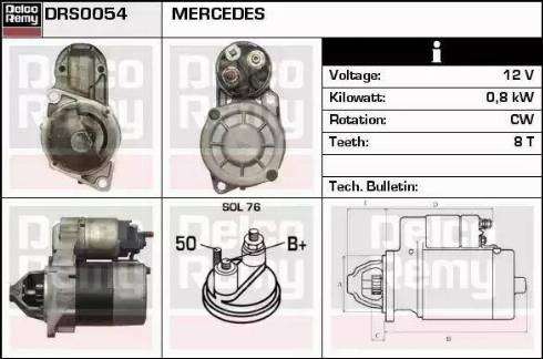 Remy DRS0054 - Starteris autospares.lv