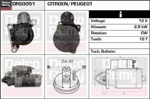 Remy DRS0051 - Starter www.autospares.lv