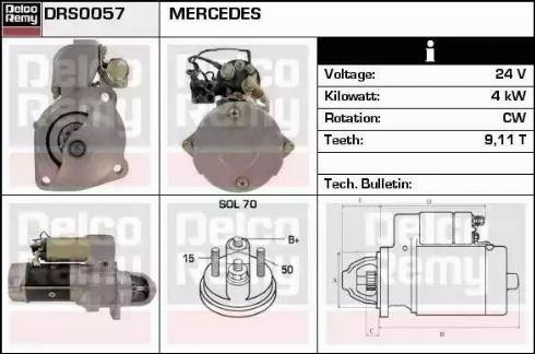 Remy DRS0057 - Стартер www.autospares.lv