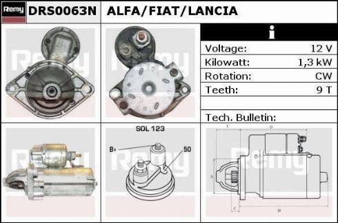 Remy DRS0063N - Стартер www.autospares.lv