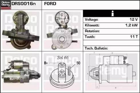 Remy DRS0016N - Стартер www.autospares.lv