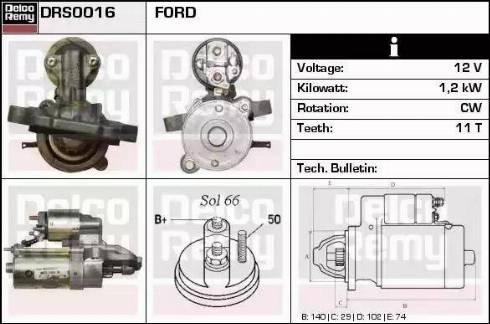 Remy DRS0016 - Starteris www.autospares.lv