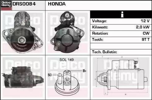 Remy DRS0084 - Стартер www.autospares.lv