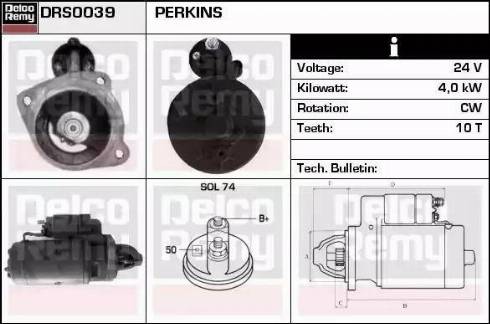 Remy DRS0039 - Стартер www.autospares.lv