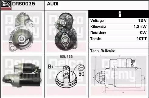 Remy DRS0035 - Стартер www.autospares.lv