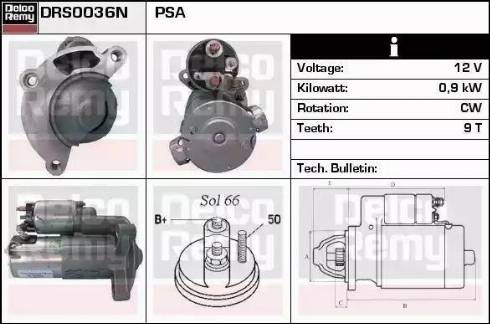 Remy DRS0036N - Стартер www.autospares.lv