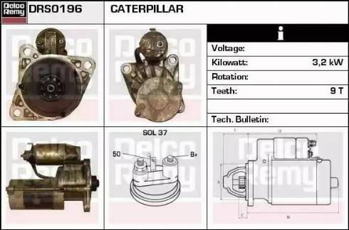 Remy DRS0196 - Стартер www.autospares.lv