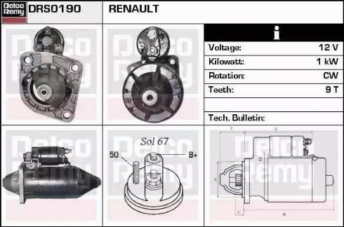 Remy DRS0190 - Starteris autospares.lv