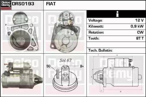 Remy DRS0193 - Starteris autospares.lv