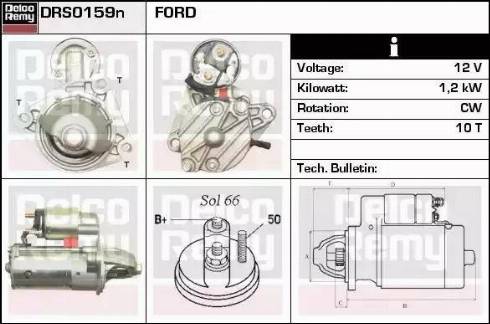 Remy DRS0159N - Starteris www.autospares.lv