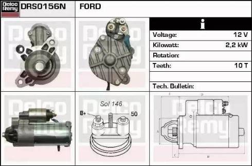 Remy DRS0156N - Starteris www.autospares.lv