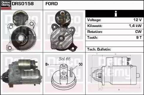 Remy DRS0158 - Starteris autospares.lv