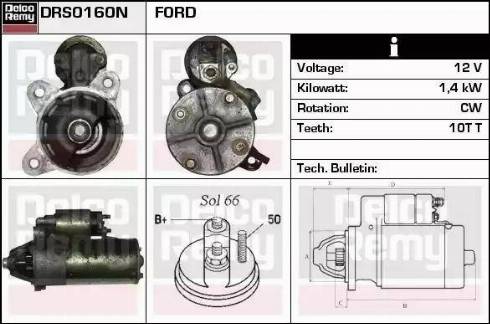 Remy DRS0160N - Starteris autospares.lv