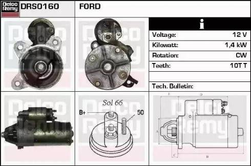 Remy DRS0160 - Стартер www.autospares.lv