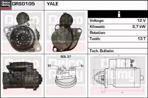 Remy DRS0105 - Стартер www.autospares.lv