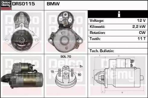 Remy DRS0115 - Стартер www.autospares.lv