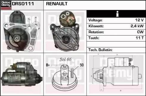 Remy DRS0111 - Starter www.autospares.lv