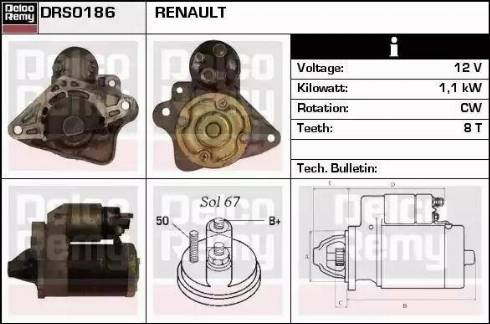 Remy DRS0186 - Starter www.autospares.lv