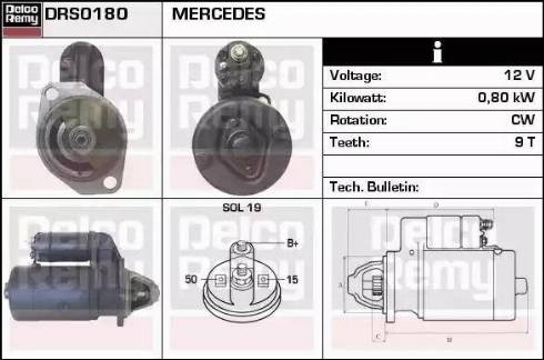 Remy DRS0180 - Стартер www.autospares.lv