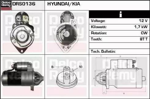 Remy DRS0136 - Starter www.autospares.lv