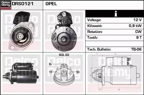 Remy DRS0121 - Starteris autospares.lv