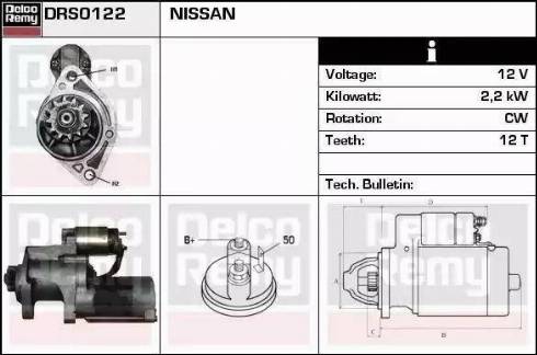 Remy DRS0122 - Стартер www.autospares.lv