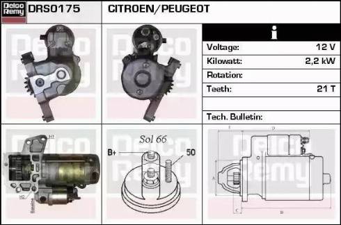 Remy DRS0175 - Starteris autospares.lv