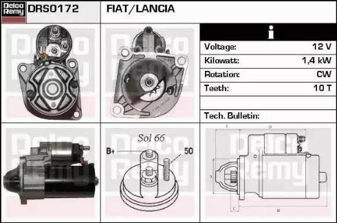 Remy DRS0172 - Стартер www.autospares.lv