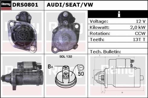 Remy DRS0801 - Starteris autospares.lv