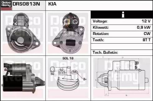 Remy DRS0813N - Стартер www.autospares.lv