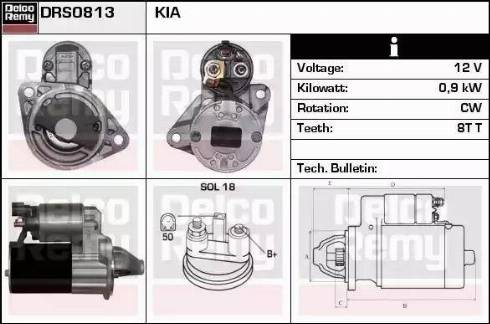 Remy DRS0813 - Стартер www.autospares.lv