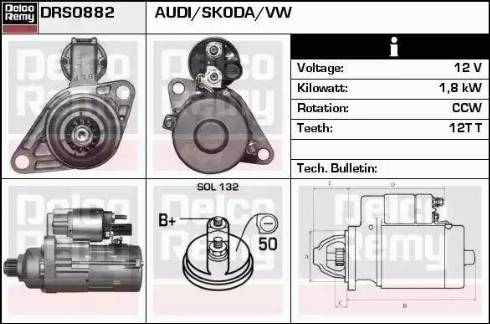 Remy DRS0882 - Starteris www.autospares.lv