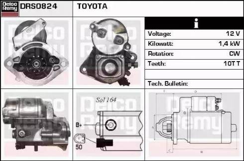 Remy DRS0824 - Стартер www.autospares.lv