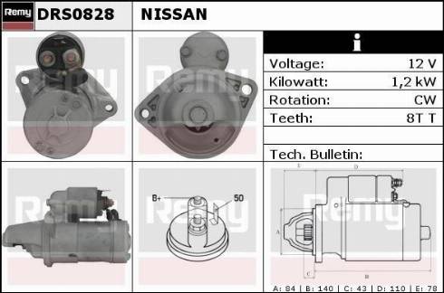 Remy DRS0828 - Starter www.autospares.lv