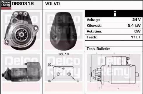 Remy DRS0316 - Стартер www.autospares.lv