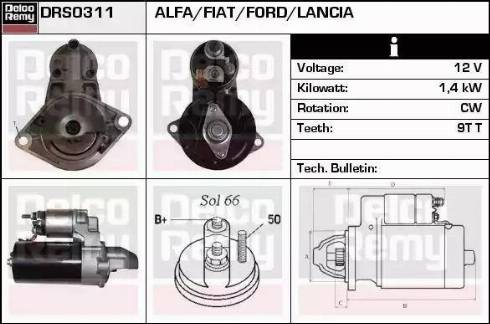 Remy DRS0311 - Starter www.autospares.lv