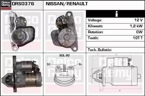 Remy DRS0376 - Starteris autospares.lv