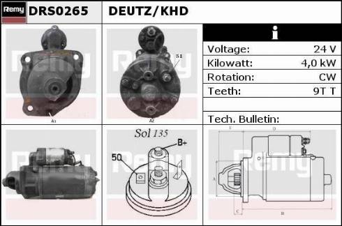 Remy DRS0265 - Starteris www.autospares.lv