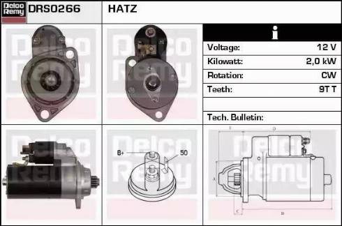 Remy DRS0266 - Starteris autospares.lv