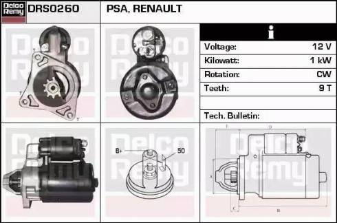 Remy DRS0260 - Starteris autospares.lv