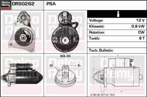 Remy DRS0262 - Starteris autospares.lv