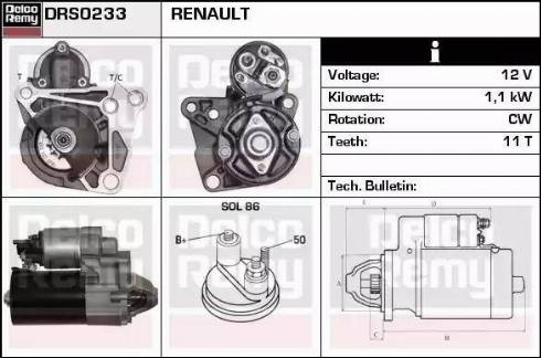 Remy DRS0233 - Стартер www.autospares.lv