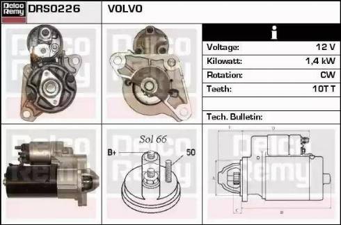 Remy DRS0226 - Starteris autospares.lv