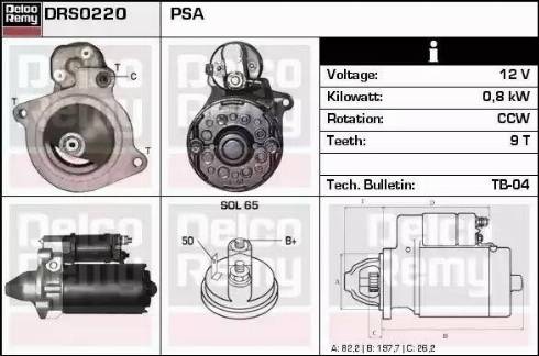 Remy DRS0220 - Starteris autospares.lv