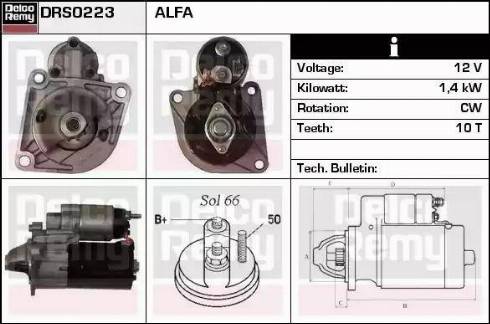 Remy DRS0223 - Starteris autospares.lv