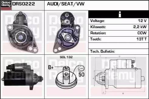 Remy DRS0222 - Starteris autospares.lv