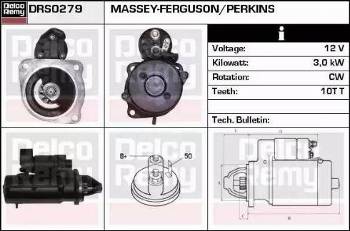 Remy DRS0279 - Стартер www.autospares.lv