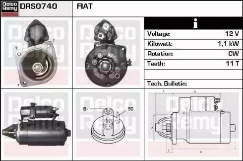 Remy DRS0740 - Starteris www.autospares.lv