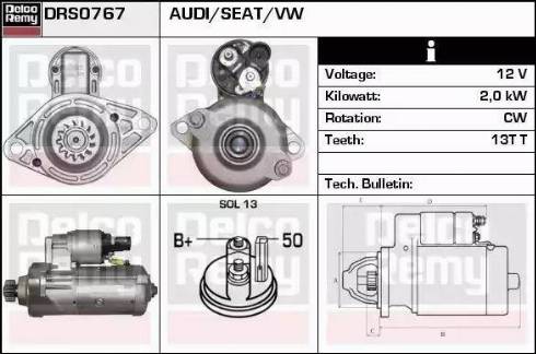 Remy DRS0767 - Starteris autospares.lv